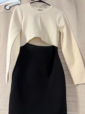 Express Cream Knit Bodycon Top